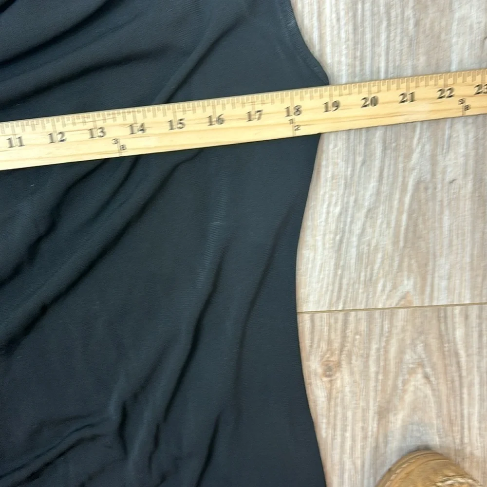 Lane Bryant black ruched dress size 16 stretchy